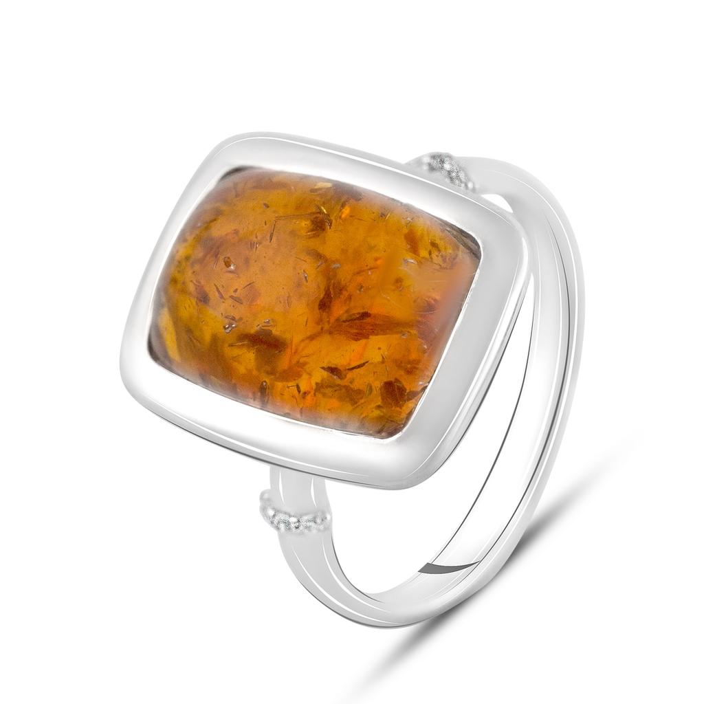 Silver Ring with Amber 3.1ct (2120810)