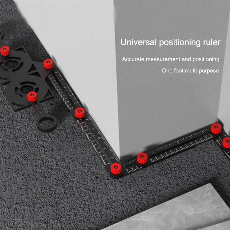 Aluminum Alloy Multi-function 6/12 Fold Ruler Angle Finder Universal Angler Ruler Metal Drill Guide Locator 6/12 Fold