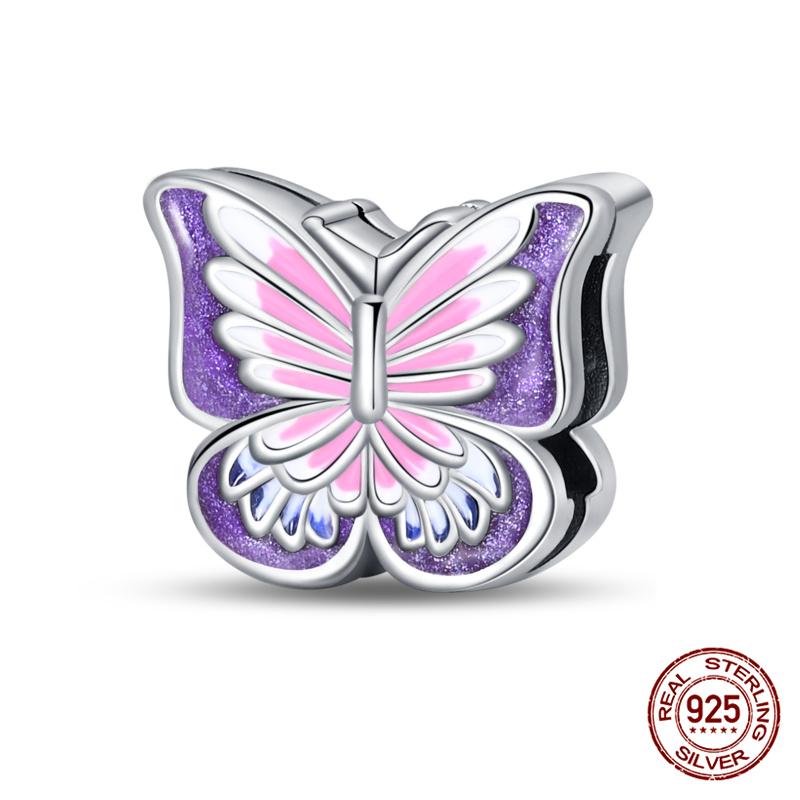 Original 100% 925 Silver Lucky Clover Patron Saint Flat Bead Fit Original Flat Bracelet DIY Jewelry Making Women's Gift