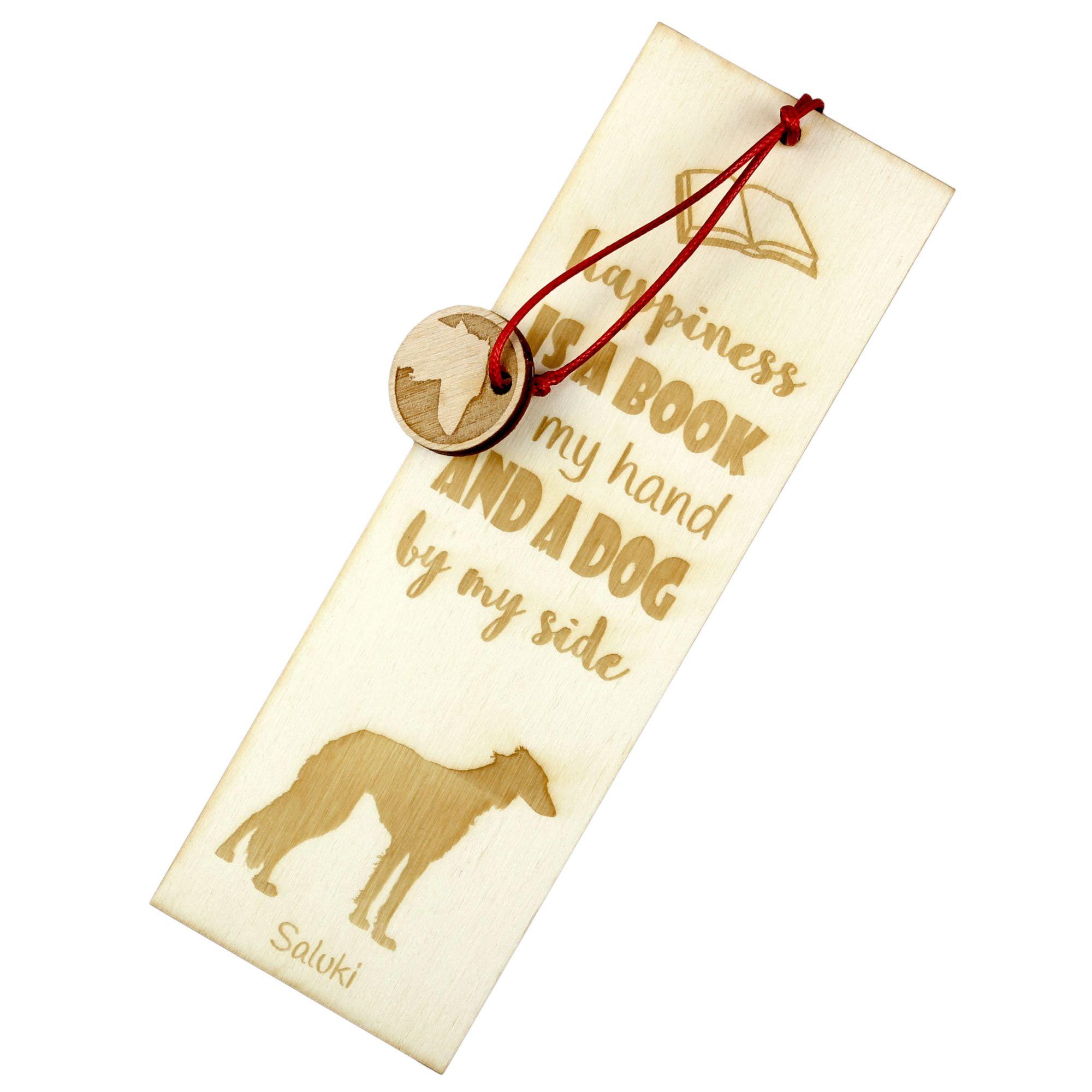 

Saluki, Persian Greyhound, Arabian hound, Gazelle hound - dog bookmark, personalized bookmark, dog gadget for Art-Dog brand readers