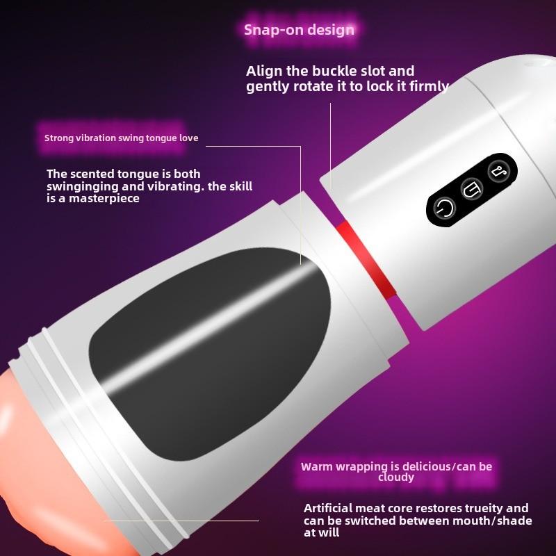 Cyclone Tongue Masturbator Intelligent Pronunciation Male Workout Stimulation Masturbation Apparatus Adult Erotic Sex Products