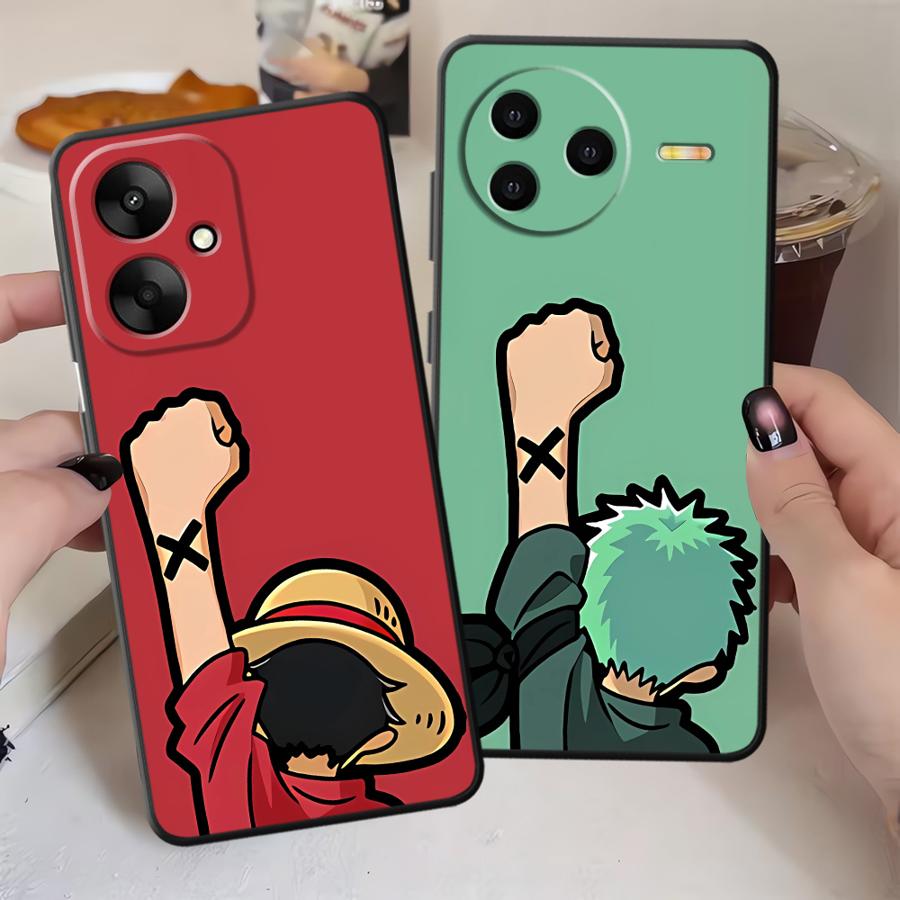 Ones Pieces Luffys Zoros Cartoon Case for Xiaomi Redmi 13C 12C A1 A2 Plus 9A 9C K40 K50 Gaming A5 12 9T 10 K60 Funda Phone Cover