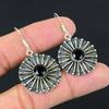 Black Spinel Stone 925 Sterling Silver Handcrafted Dangle Drop Earrings Jewelry