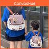Puppy Printed Dog Checkered Pattern Children Backpack Suitable Parent Children
