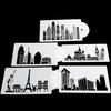 Multi-Use Cake Pattern Clean Stencil Landmark Building Bakeware