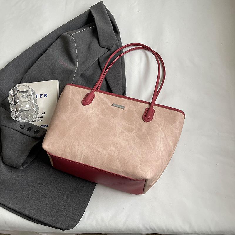 Bag women's  new model, popular this year, large-capacity tote bag, versatile shoulder bag, college student class bag