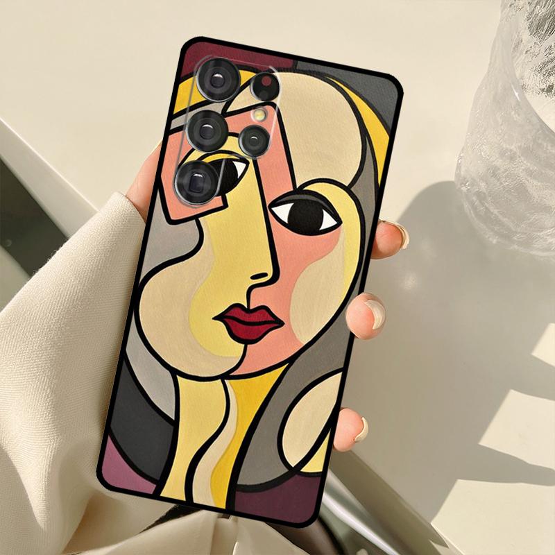 Abstract Portrait Art Painting Case For Samsung Galaxy S25 Ultra S21 S22 S23 S24 Ultra S9 S10 Plus S20 FE S24 FE Back Cover