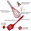 5 Piece Kitchen Gadget Set Pink Silicone Cooking Utensils Silicone Spatula Pastry Brush Whisk Slotted Turner - Nonstick and Heat Resistant