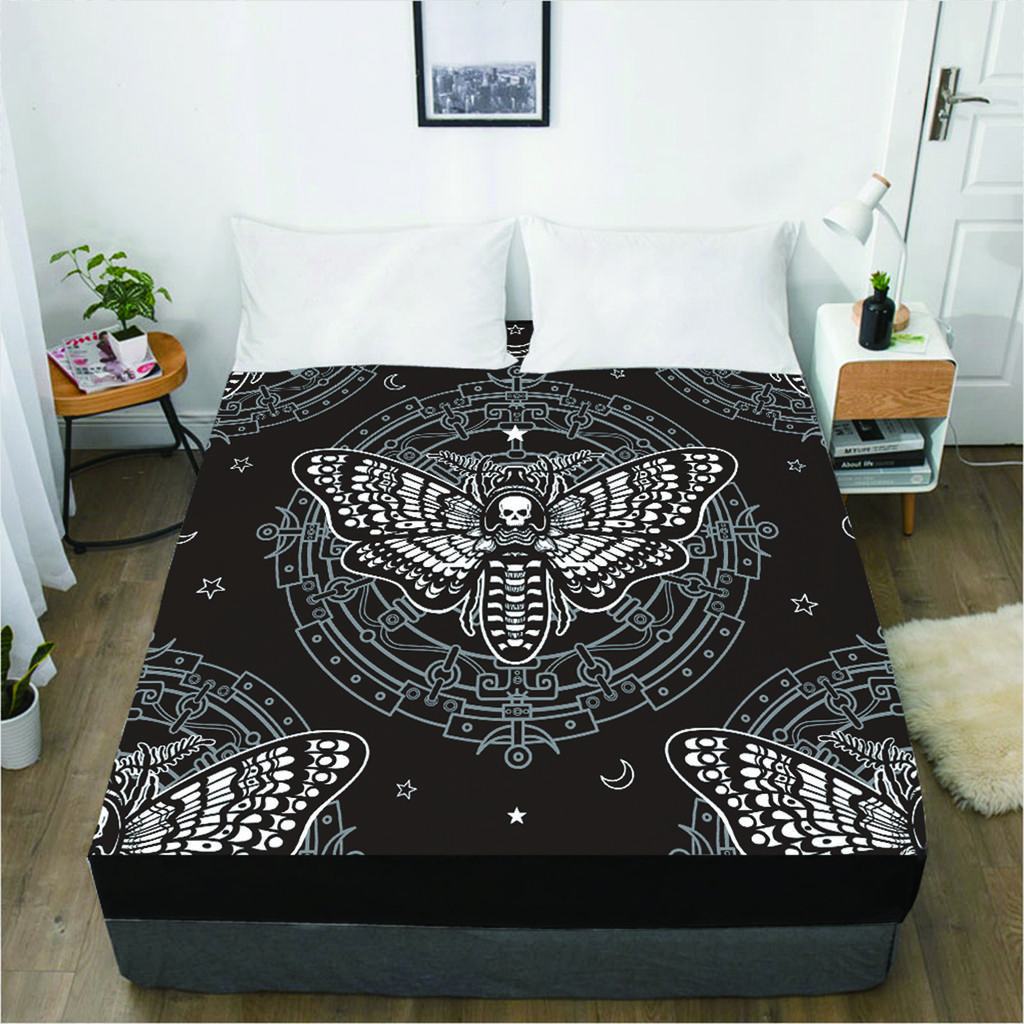 Fashion Home Textile 3D Printing Pattern Bed Sheet Mattress Cover Elastic Band Bed Sheet Bedding