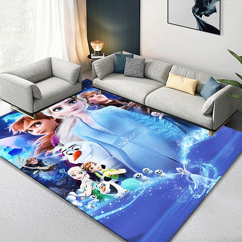 1pc Frozen Carpet Area Rug, Bedroom, and Playroom Durable, Stain-Resistant, and Easy To Clean, Living Room