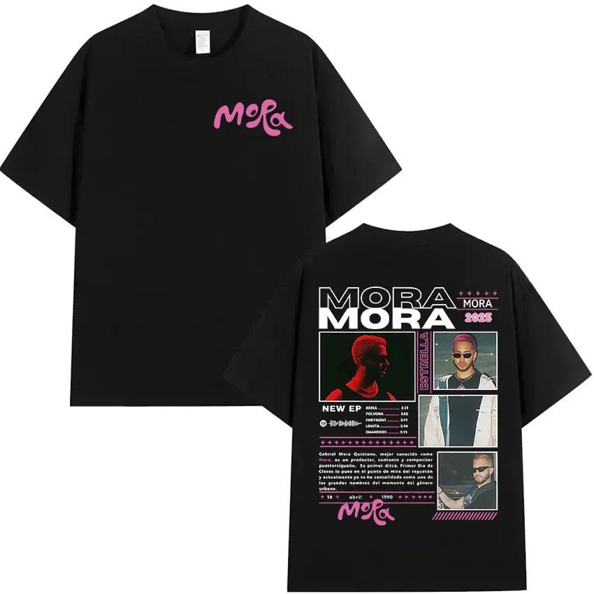 Singer Mora Lo Mismo De La Otra Vez Tour 2025 New Album T Shirts Men Women Summer ONeck High Quality Cotton TShirts Streetwear