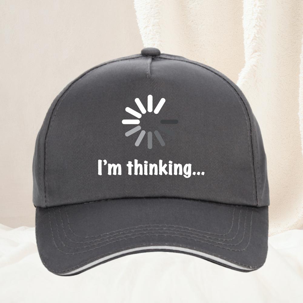 Funny Im Thinking Printed Casual Baseball Cap Spring Stylish Trucker Hat For Women Unisex Outdoor Sport Snapback Cap