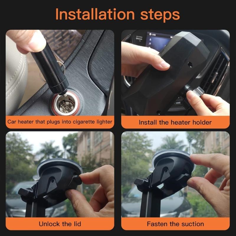 Quick Heat Car Space Fan Heater, 12V Portable Auto Heating Coolers with Overheat Protection for Cozy Driving Experience