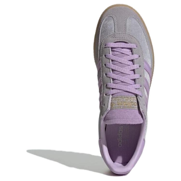 Adidas  Handball Spezial Glory Grey Powder Plum Gum Women Sneakers JR3646