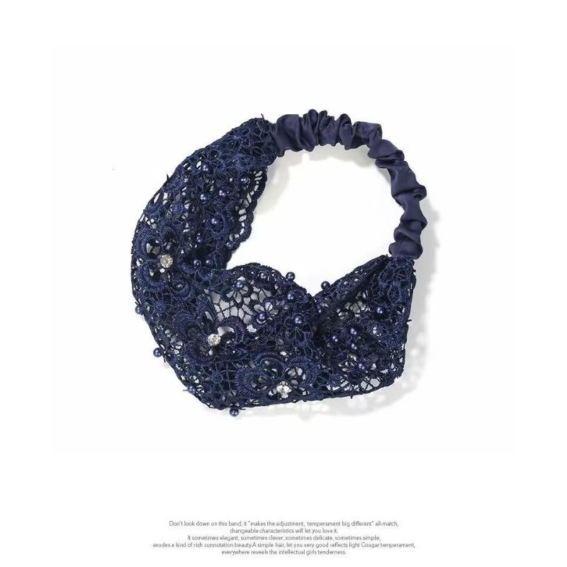 1PC Bead Rhinestone Headband Women Tie Hair Wide Edge White Hair Headband Daily Wear Korean Headband Headband Headgear Headgear