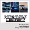 Emblème de Voiture Édition Retraite Autocollants de Voiture Autocollant Extérieur Métallique 3D Pour Camion Véhicule Capot Porte Hayon Amélioration Pare-chocs