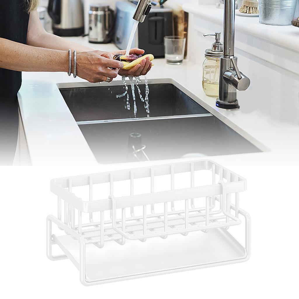 Efficient Sponge Drainer Rack Practical Dishcloth Towel Organizer Multilayers Draining Shelf Easy to Clean Kitcenwares