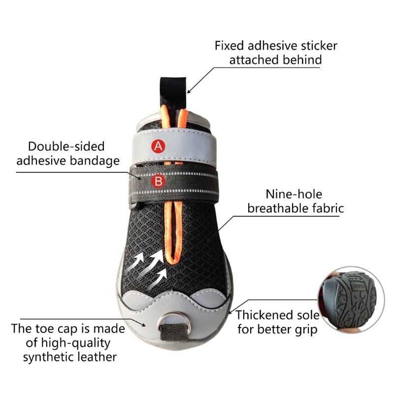 Fashion Dog Shoe Recovery Boot Waterproof Pet Shoe Snow Rain Dog Recovery Boot For Daily Walks