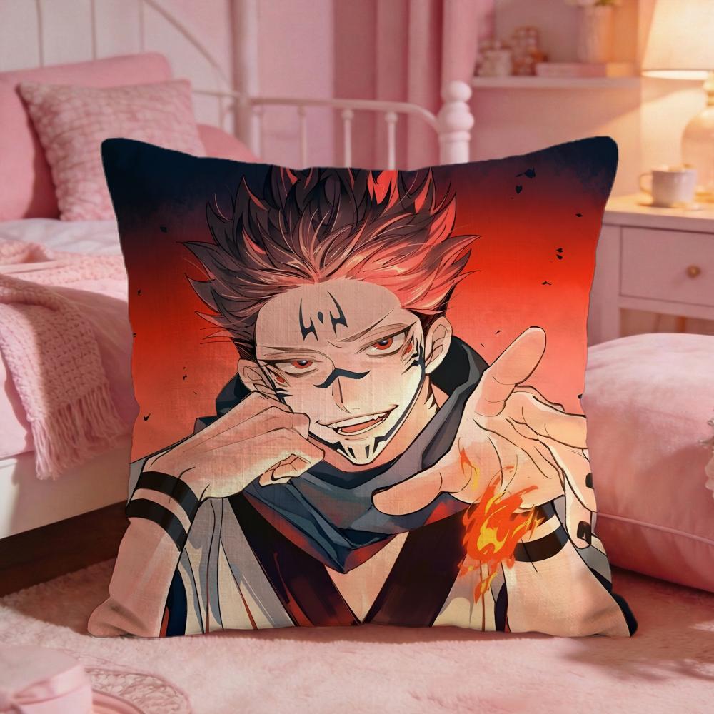 anime jJujutsu Kaisen Cushion Cover Premium Comfort Reversible Pillow Cove Two in One Design for Any Room Car Interior