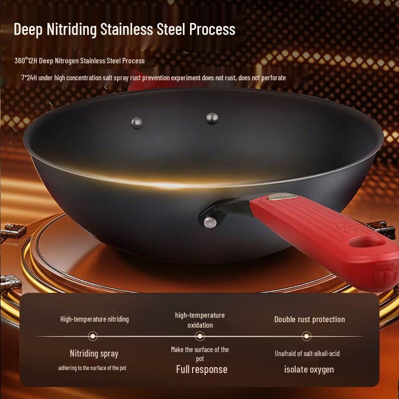 ASD T2Q Series 30cm Coating-Free Non-Stick Wok