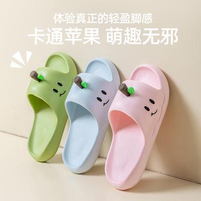 Cartoon Apple Slippers Summer Fashion Sandals Home Use Eva Soft Bottom Non-slip Slippers Cute