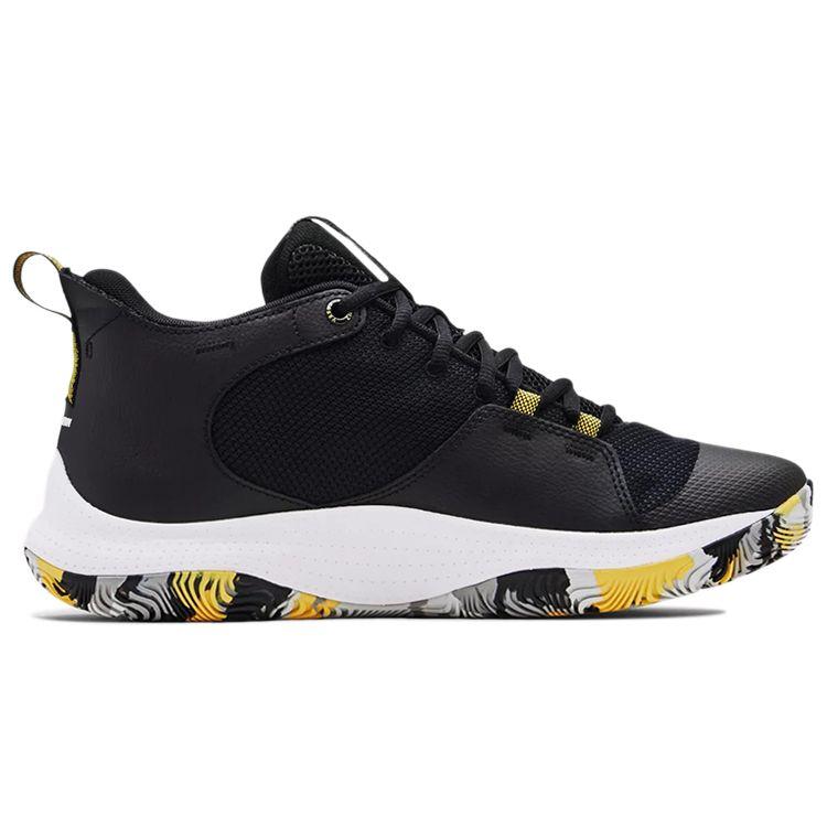 Under Armour Unisex Curry 3Z5 Basketball Shoes Black White Yellow 3023087-004
