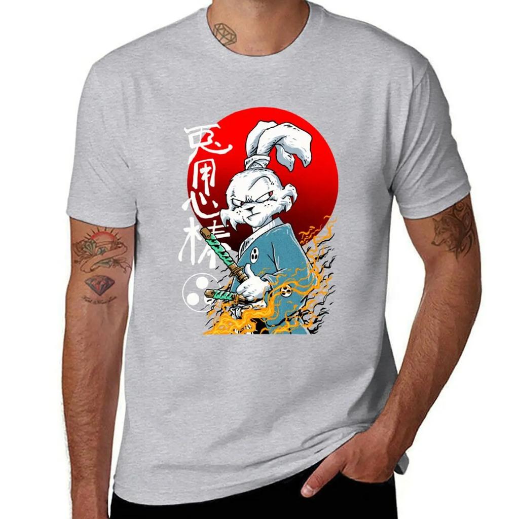 Usagi Yojimbo T-Shirt Kawaii Clothes Anime Clothes Quick Drying Anime Stuff Fitted T Shirts for Men