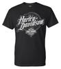 T-shirt Girocollo in Cotone con Stemma Harley Davidson Ruggine