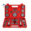 24Pcs Disc Brake Caliper Piston Compressor Rewind Tool Set with 18 Adapters, Dual Handed Thrust Bolts, Retainer Plates and Glove