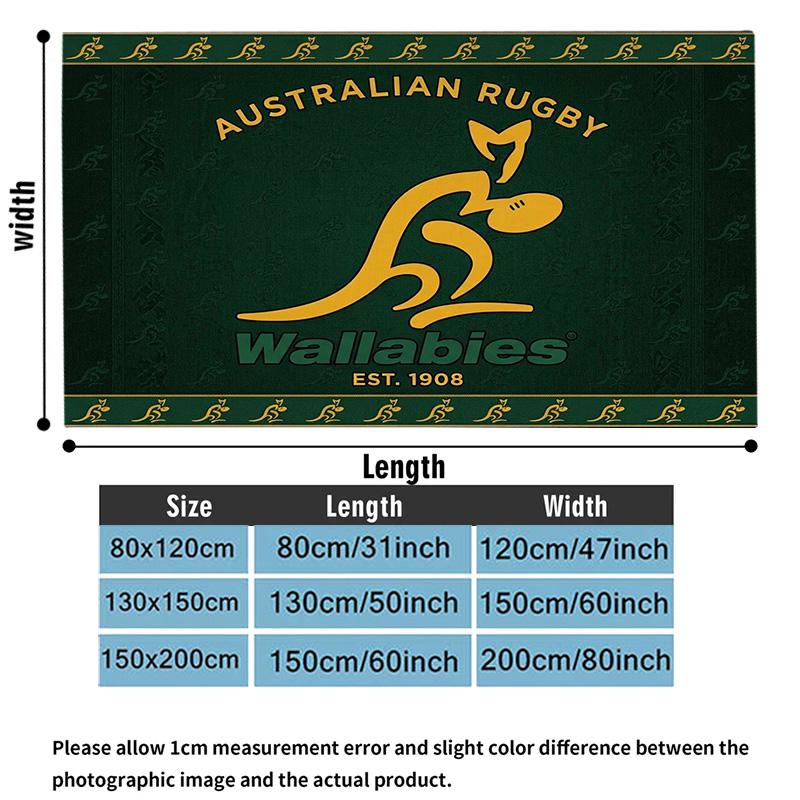 Australian Wallabies Print Flannel Blanket High Quality Warm Comfortable Cover for All Seasons Perfect for Gifts Home Decor