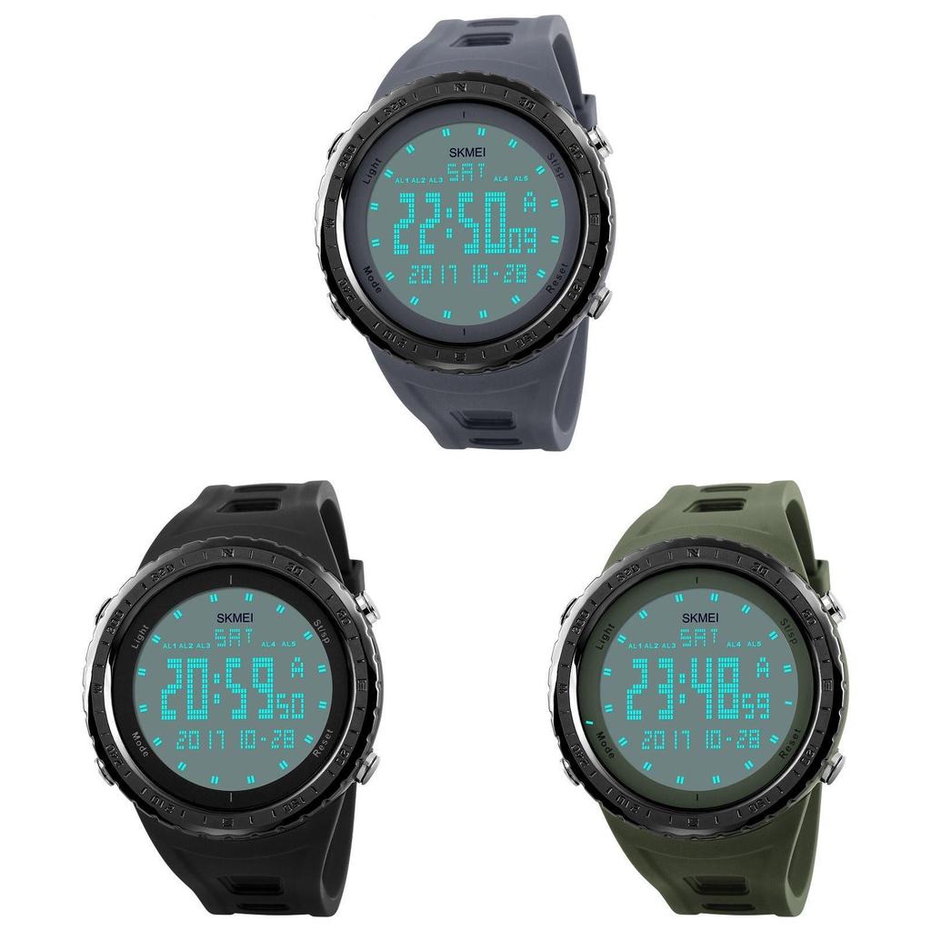Skmei Men Led Digital Alarm Sport Watch With Premium Quality Silicone Strap And Timeless Design