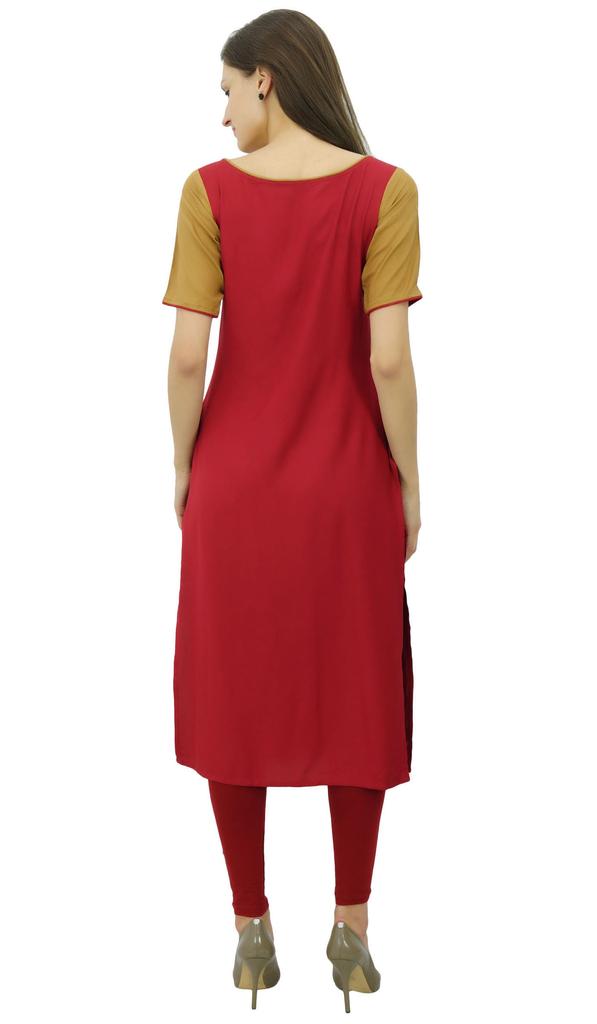 Atasi Women'S Rayon Straight Churidar Suit With Dupatta Sizes Available