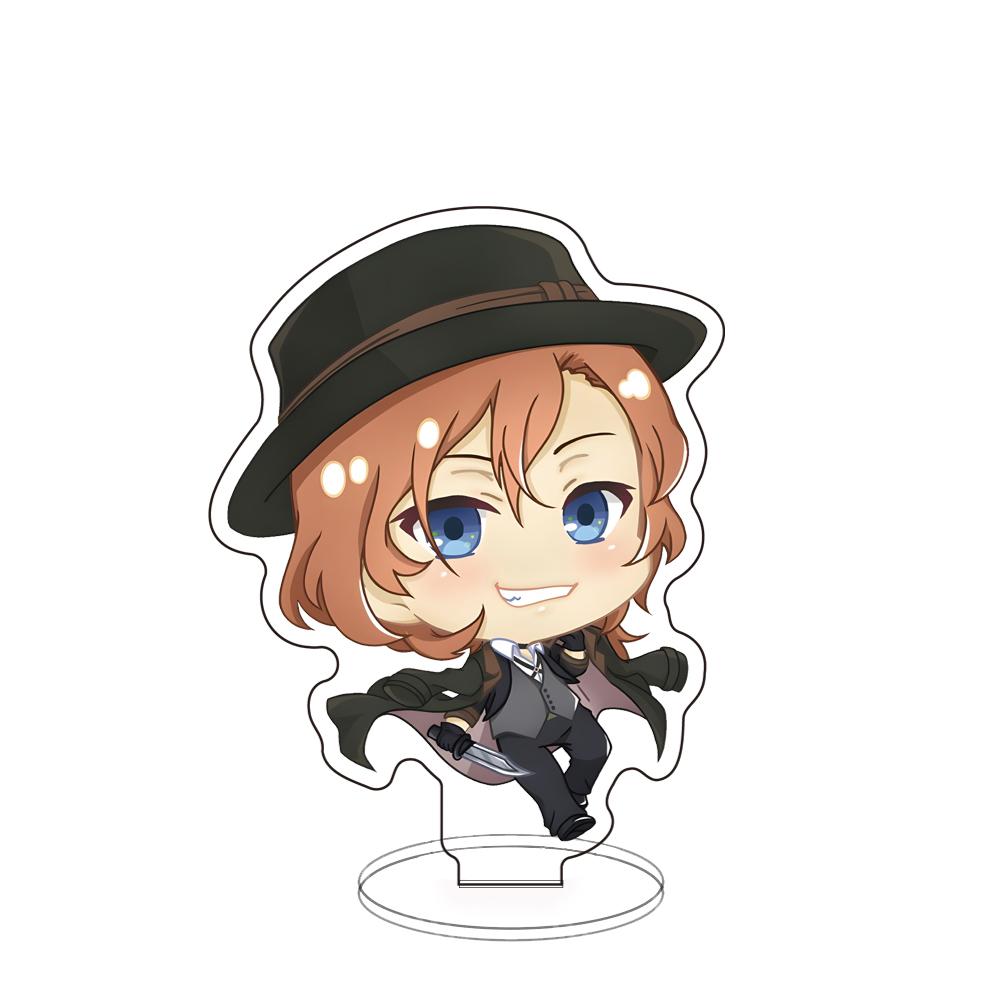 Acrylic Panel Ornaments Acrylic Stand Bungo Stray Dogs Dazai Osamu Oda Sakunosuke Figure Model Plate Desktop Decorate Xmas Gifts