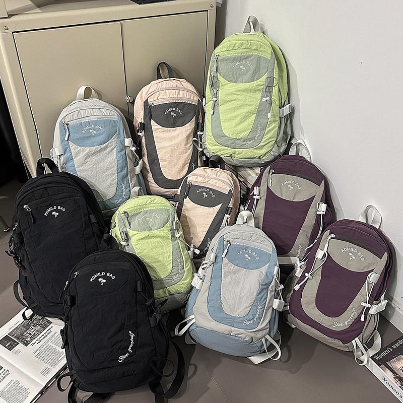 Schoolbag Mori storage and going out new backpack contrasting color splicing sports backpack couple mountaineering travel outdoor leisure bag