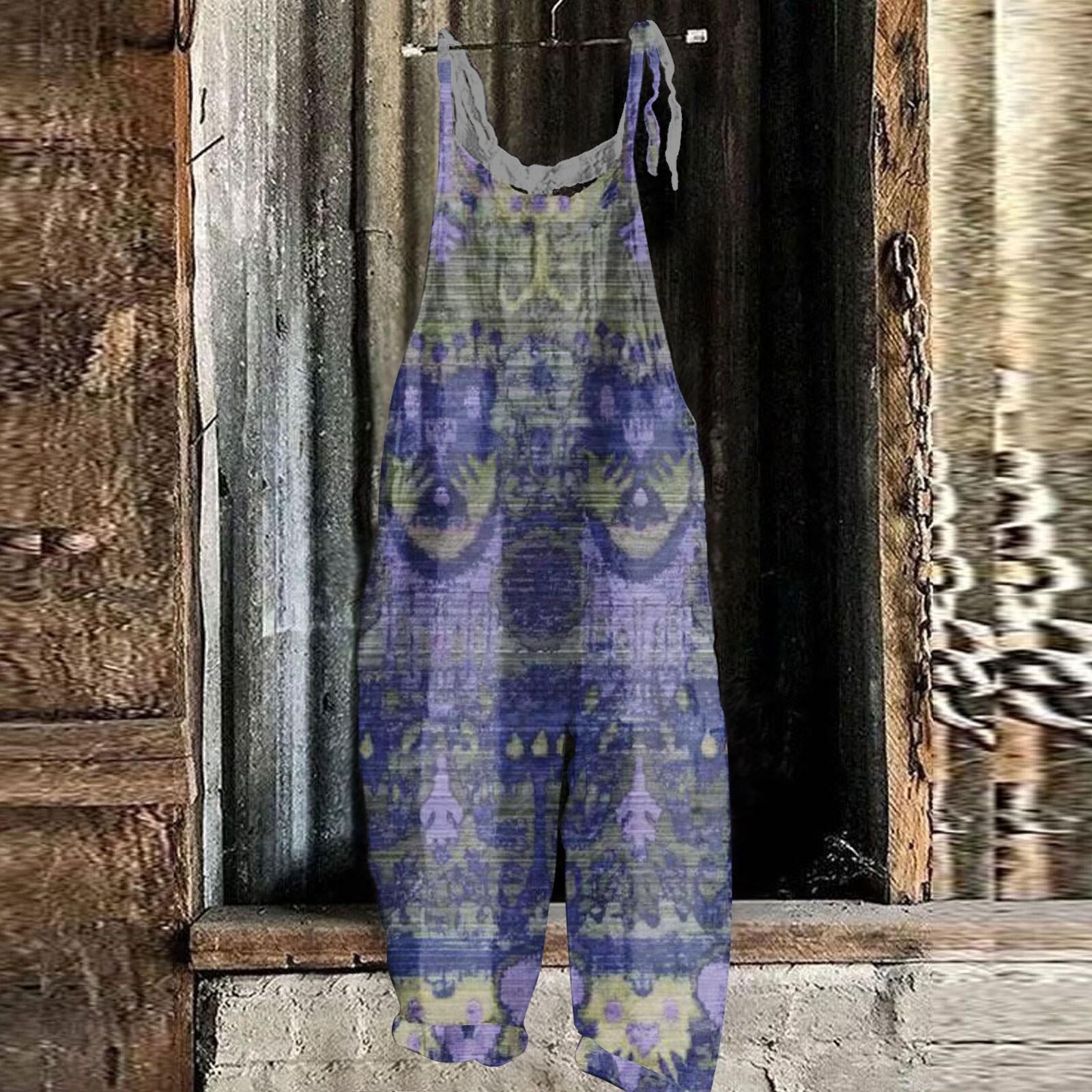 Женский комбинезон с цветочным принтом — фото 8