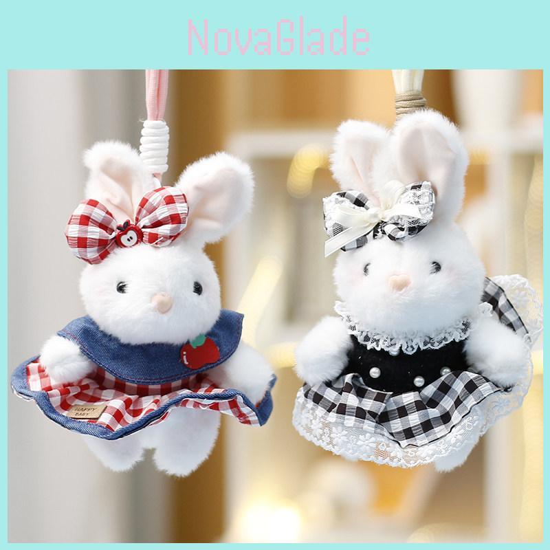 Kids Friendly Plush Rabbit Keychain With Soft Polyester Fill Girls Gift Accessory