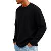 T-shirt da uomo a maniche lunghe con scollo morbido per uso casual quotidiano