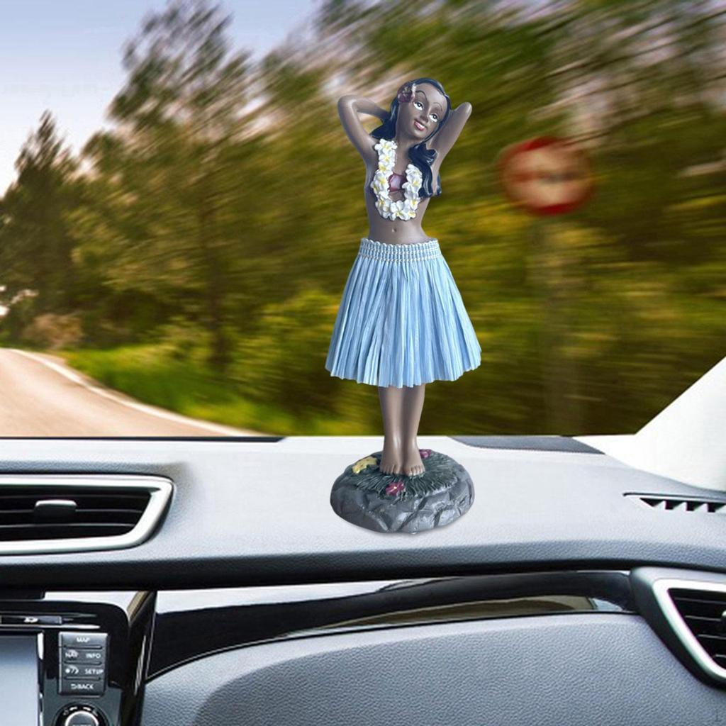 Hawaiiansk instrumentbrädesdocka 6,3" hög Samlarfigurer för Bröllop Kontor Fest Födelsedag Bord