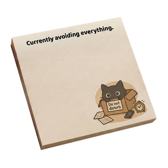 Cartoon Cat Self-Stick Note 50 Sheets/Pad Self-adhesive Note Pad Super Sticking Power Memo Post Stickies Office School Supplies