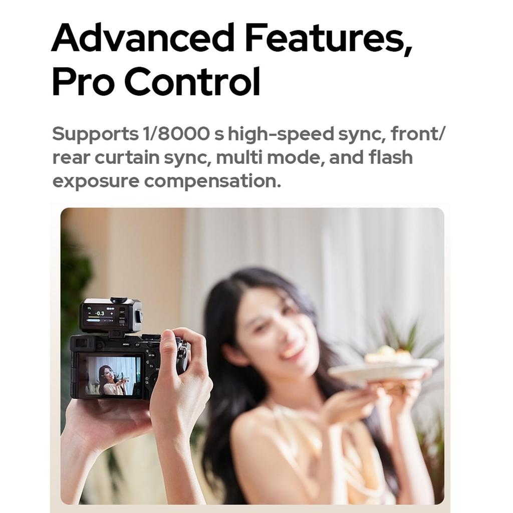 Godox iT30Pro N Mini TTL HSS with Lithium Battery for Nikon Cameras Ultra-Lightweight Flash, 2.4GHz Wireless, 1/8000s, Built-in Diffuser, Touchscreen,