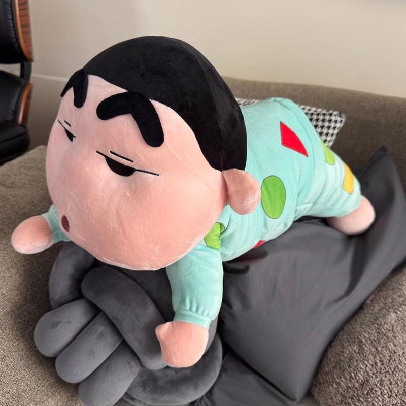 Original Crayon Shin Chan Plush Toy Big Size Lying Cartoon Stuffed Kawaii Doll Christmas Gifts Trendy Toys Cuddly Fluffy Huggable Comfort Adorable