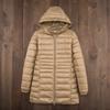 Ladies Long Warm Down Coat with Portable Storage Bag Women Light Down Jacket Women's Overcoats Hip-Length  High Street