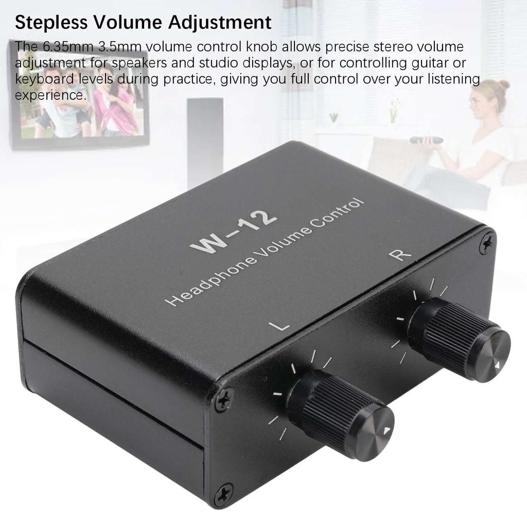 3.5mm 6.35mm Stereo Volume Controller 1 4 Inch 1 8 Inch Inline Volume Control Headphones Volume Attenuator for