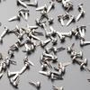 100 Stück Mini-Klammern Kleine Runde Pastellfarben Metallklammer für Scrapbooking Basteln Foto-Befestigung Bandbefestigung 5,5x11mm