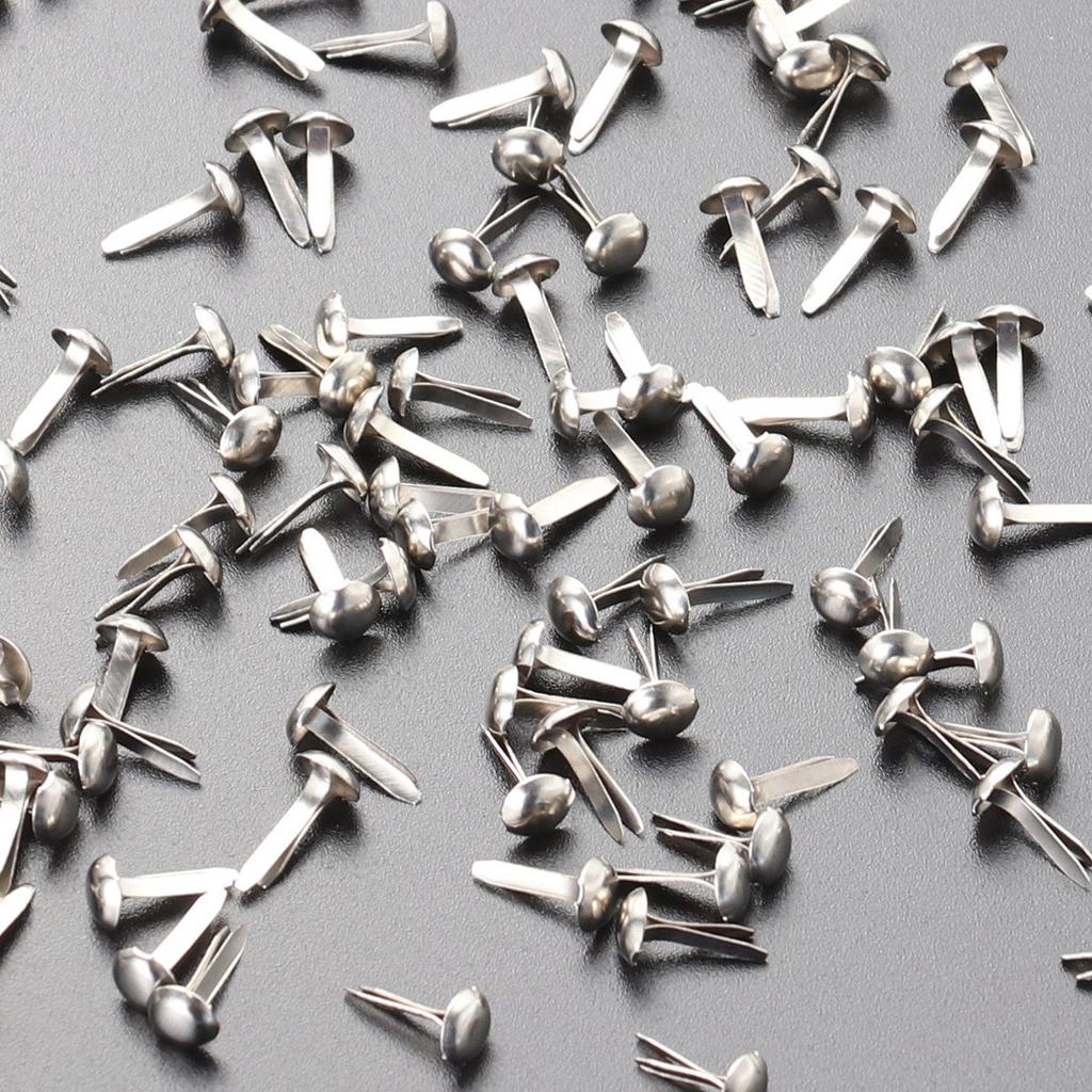 100 Stück Mini-Klammern Kleine Runde Pastellfarben Metallklammer für Scrapbooking Basteln Foto-Befestigung Bandbefestigung 5,5x11mm