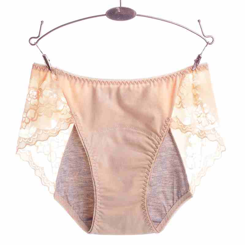 

Женские кружевные трусы средней посадки для критических дней, непромокаемые гигиенические трусы, антибактериальные гигиенические трусы из чистого хлопка XL