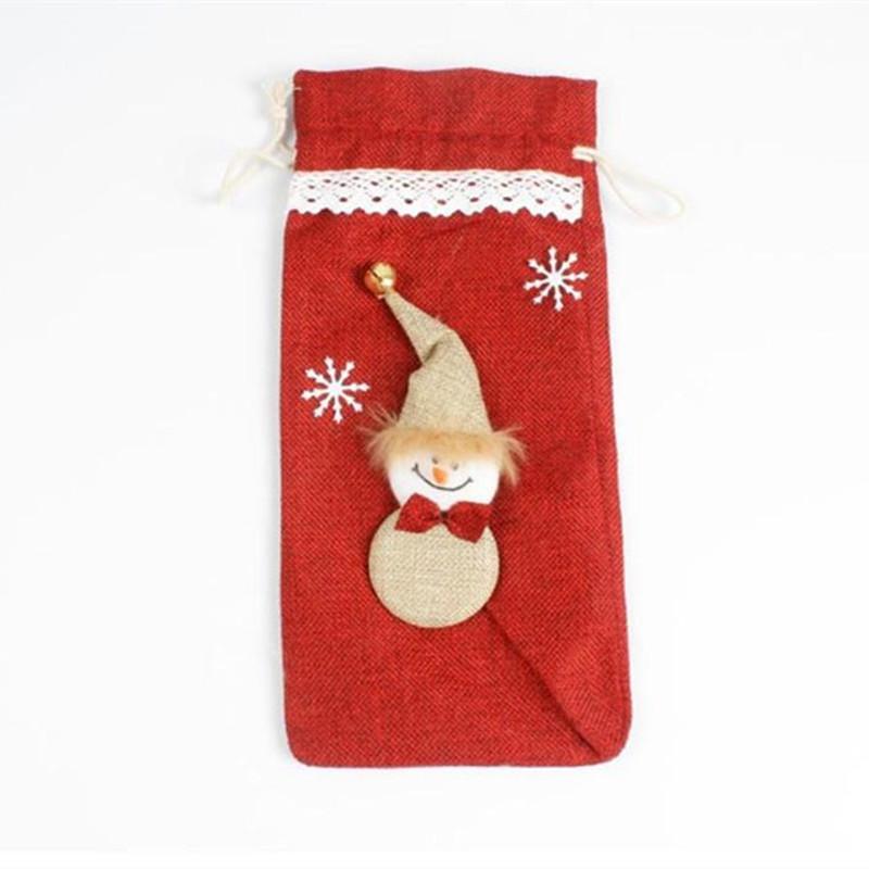 Christmas Decorations Santa Claus Wine Bags Gift Bags Champagne Bottle Sets