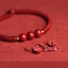 Red Rope Couple Bangle High Content Cinnabars Women's Single Bead Bracelet/Triple Beads Wrist Chain Three Lives Together