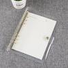 A5 PVC Maphoes met Roestvrijstalen Beslag Glitter Ontwerp Ringband voor Notitieboek Bescherming Planner Dagboek Zakelijk