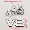 V6 V8 Emblem Metal Sticker Badge Fender For V6 V8 Racing Emblem Auto For Car Motorcycle Truck SUV Accessories
